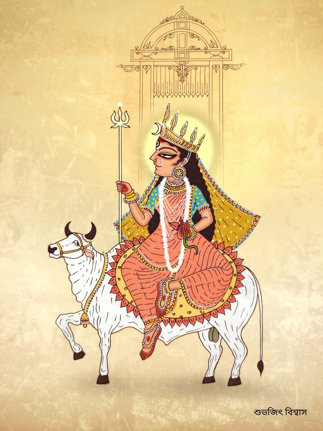 Shailaputri Devi Navratri Day 1 Worship – Tithi, Bhog, Flowers, Mantra, Stotra, Stuti, Dhyan, Prarthana & Aarti Guide - featured image