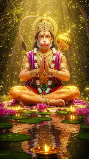Wallpaper Image for 'आञ्जनेय सहस्त्रनाम स्तोत्र (हनुमान जी के १००० नाम) - (1000 Names Hanuman) Anjaneya Sahasranama Stotram Sanskrit Lyrics'