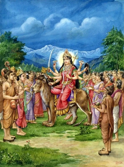 Wallpaper Image for 'दकारादि दुर्गा सहस्त्रनाम स्तोत्र (१००० नाम) - Dakaradi Durga Sahasranama Stotram (1000 Names of Devi with D) Sanskrit Lyrics'