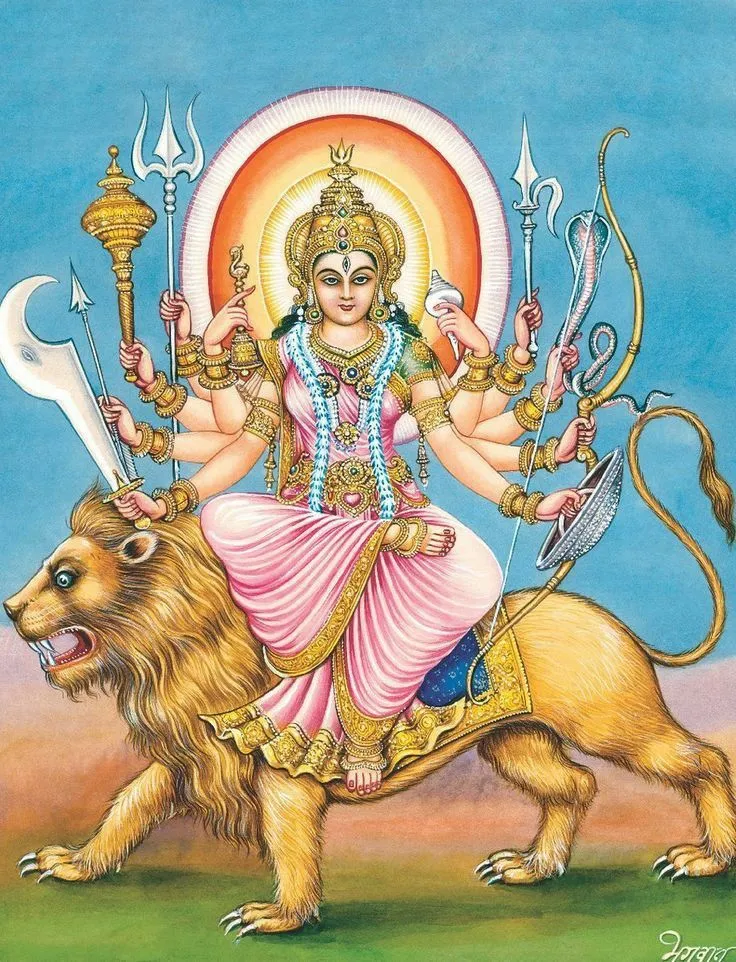 दुर्गा अष्टोत्तर शतनामावली (देवी दुर्गा के १०८ नाम) - Devi Durga Ashtottara Shatanamavali (108 Names of Goddess Durga) Sanskrit Lyrics