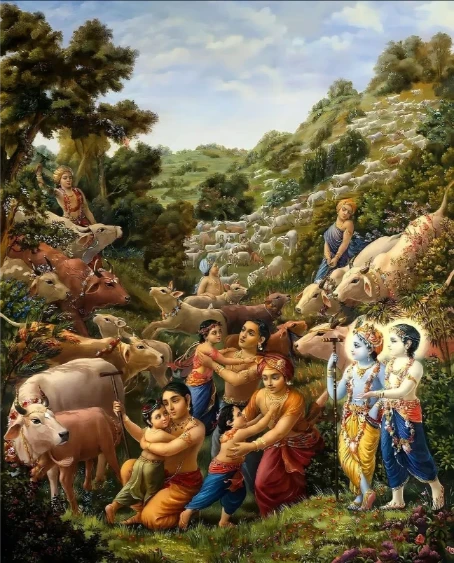 Wallpaper Image for 'गोकुल अष्टकम स्तोत्र शक्तिशाली इच्छापूर्ति कृष्ण स्तुति | Gokul Ashtakam Stotram Sanskrit Lyrics - Wish-Fulfilling Krishna Ashtak Stotra by Vittalacharya'