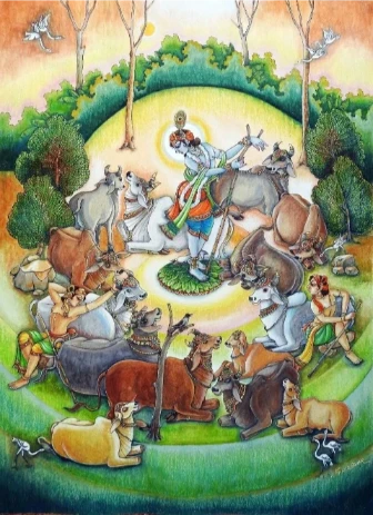 Wallpaper Image for 'गोपाल अष्टोत्तर शतनामावली (भगवान श्री कृष्ण के १०८ नाम) - 108 Names Krishna Gopal Ashtottara Shatanamavali Sanskrit Lyrics'