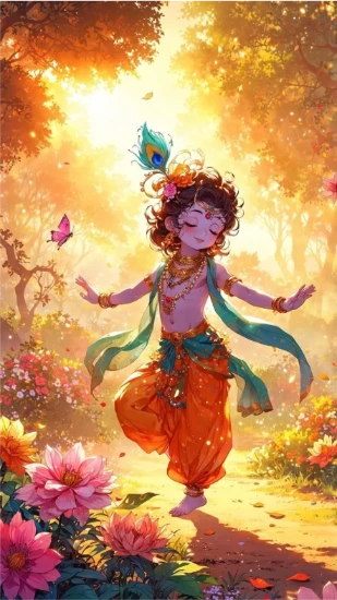 Wallpaper Image for 'गोविन्द दामोदर माधवेति स्तोत्र - Govinda Damodara Madhaveti Stotra Sanskrit Lyrics'