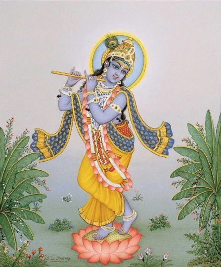 Wallpaper Image for 'कृष्ण अष्टोत्तर शतनामावली (भगवान कृष्ण के १०८ नाम) - 108 Names Krishna Ashtottara Shatanamavali Sanskrit Lyrics'