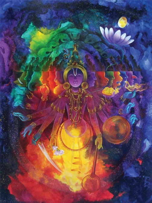 24 Krishna Names Game - Chaturvinshati Namavali Word Search Puzzle in English & Sanskrit Play Free Online