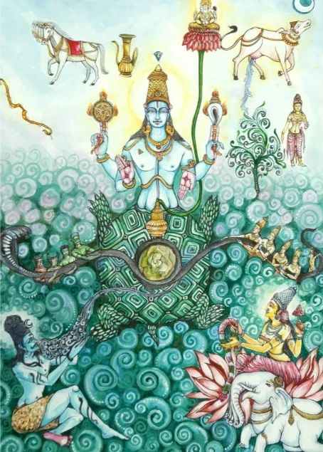 Samudra Manthan Game - 14 Ratna Word Search Puzzle in Sanskrit & English Play Free Online