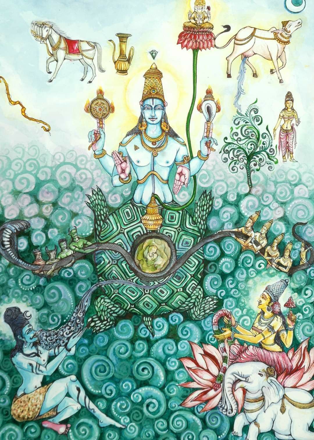 कूर्म स्तोत्र (भगवान विष्णु के दूसरे अवतार) - Kurma Stotram Sanskrit Lyrics in Kurma Purana (Lord Vishnu's 2nd Avatar)