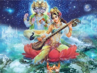 Wallpaper Image for 'सरस्वती शारदा भुजंग प्रयात अष्टकं स्तोत्र - Maa Saraswati Sharda Bhujanga Prayat Ashtakam Stotra Sanskrit Lyrics'