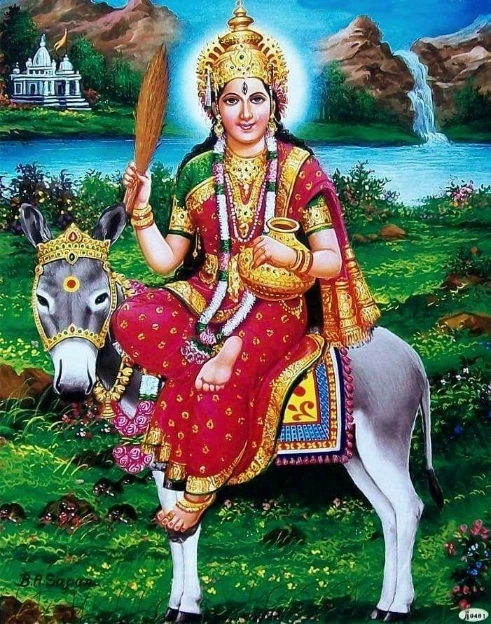 शीतला कवच स्तोत्र - Sheetala Mata Kavach Stotram [with Nyasa, Viniyoga, Dhyana & Phalashruti] Sanskrit Lyrics To Cure Diseases