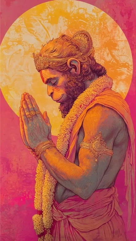 Wallpaper Image for 'आञ्जनेय मंगलाष्टक स्तोत्र अर्थ सहित - Anjaneya Mangal Ashtakam Stotram Sanskrit Lyrics with Meaning'