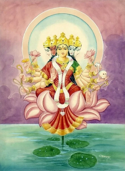 Wallpaper Image for 'गायत्री स्तोत्र अर्थ सहित - Gayatri Stotram Sanskrit Lyrics with Word by Word Meaning'