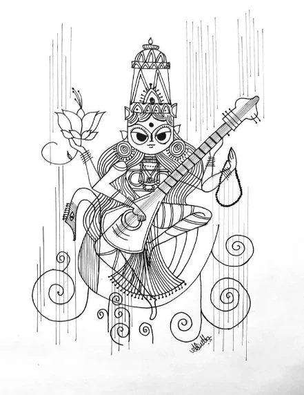 Wallpaper Image for 'सरस्वती दशश्लोकी स्तोत्र - Mata Saraswati Dashashloki Stotram Sanskrit Lyrics'