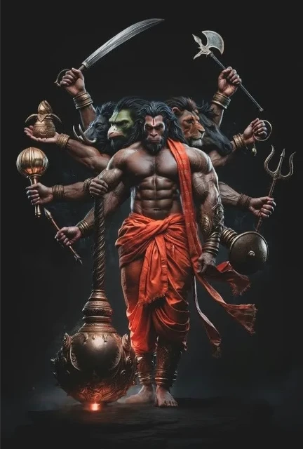 Wallpaper Image for 'पंचमुखी हनुमान पंचरत्नम स्तोत्र अर्थ सहित - Panchmukhi Hanuman Pancharatnam Stotra with Meaning [Sanskrit Lyrics]'
