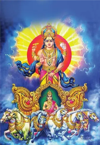 सूर्य आरती जय कश्यप-नन्दन हिन्दी में - Surya (Sun) Aarti in Hindi