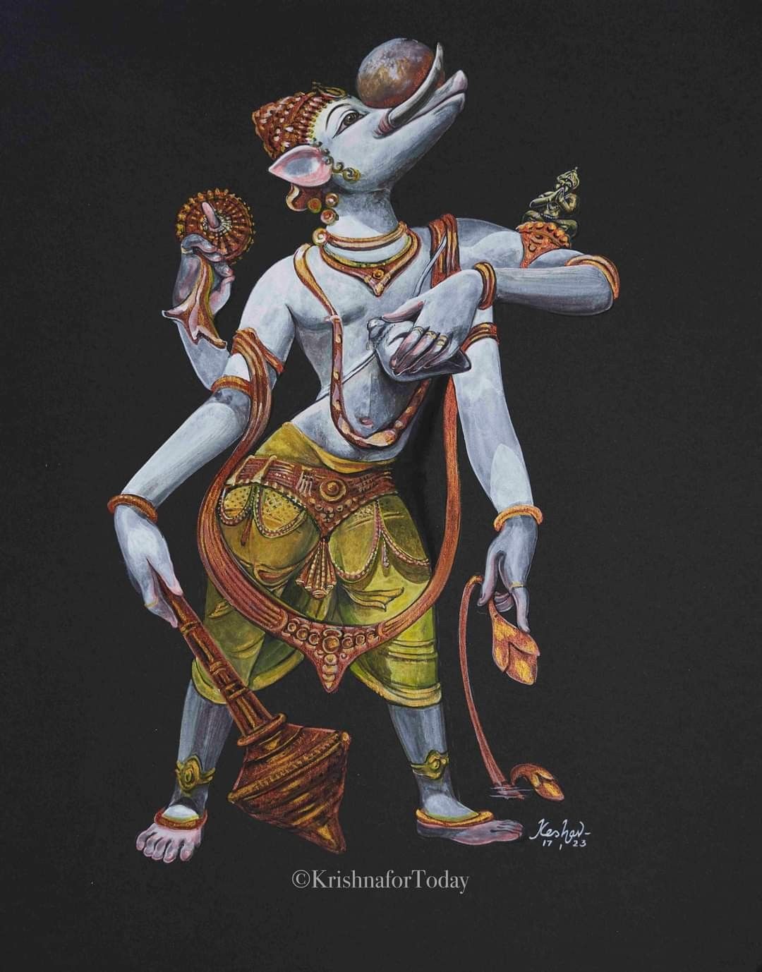 वराह अष्टकम स्तोत्र - Varaha Ashtak Stotra Sanskrit Lyrics (Lord Vishnu's 3rd Avatar)