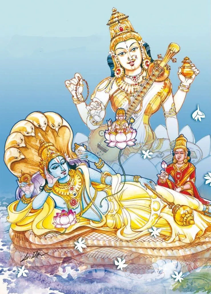श्री विष्णु अष्टोत्तर शतनामावली (भगवान विष्णु के १०८ नाम) - Shri Vishnu Ashtottara Shatanamavali (108 Names) Sanskrit Lyrics