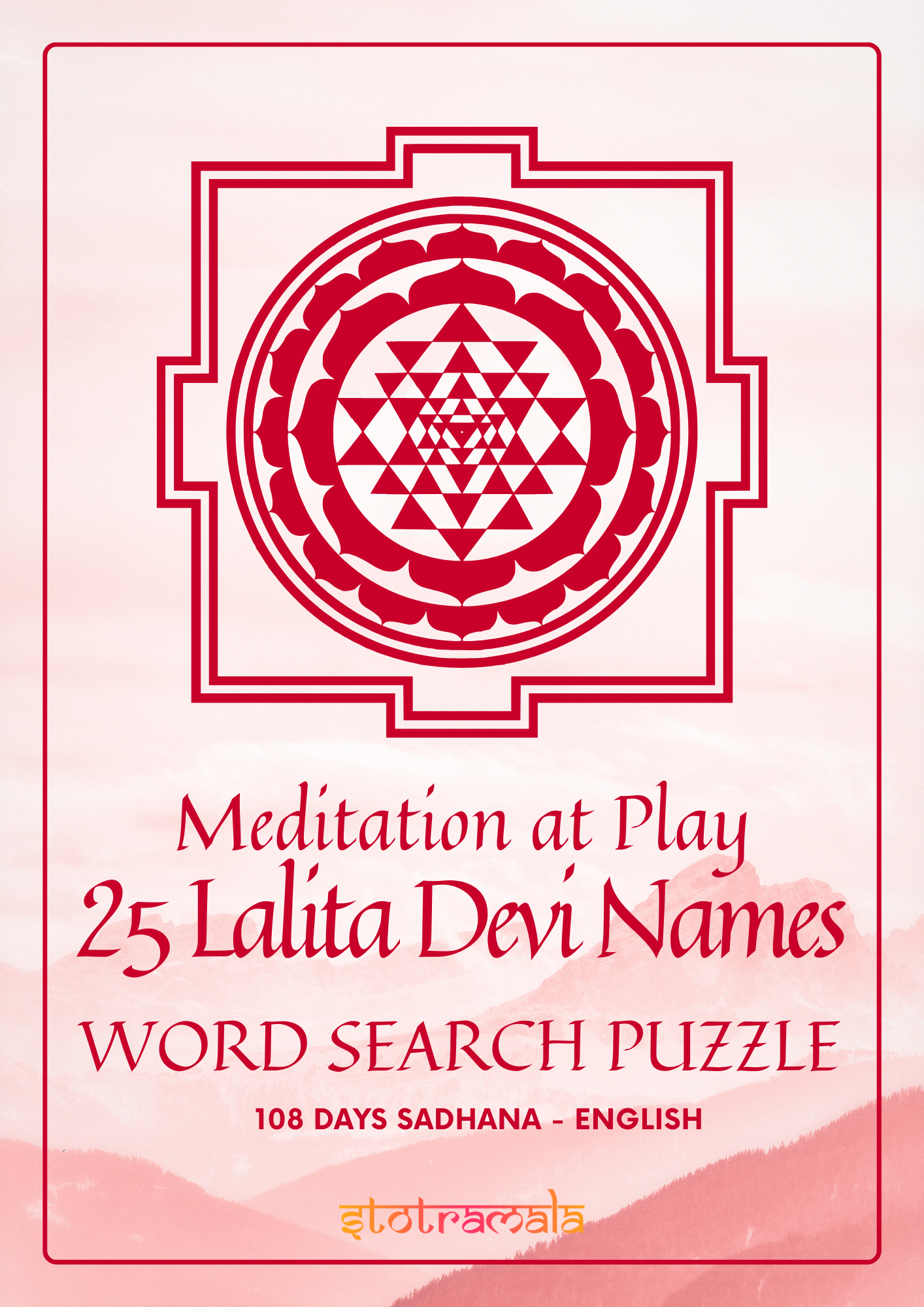 25 Lalita Tripura Sundari Names Word Search Puzzle Book – English & Sanskrit (108 Days Sadhana)